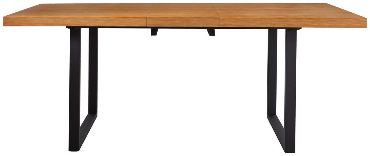 JEDÁLENSKÝ STÔL, farba duba, 159-198/85/77 cm - čierna/farba duba, Modern, kov/drevo (159-198/85/77cm) - MID.YOU