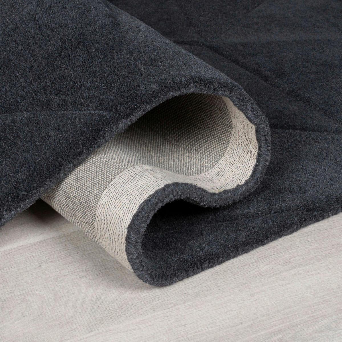 WOLLTEPPICH 160/160 cm Grau  - Grau, MODERN, Textil (160/160cm) - Xora
