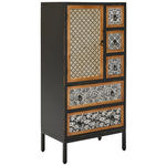 KOMMODE  in 60/124,5/38 cm  - Multicolor/Schwarz, ROMANTIK / LANDHAUS, Holz/Holzwerkstoff (60/124,5/38cm) - Landscape