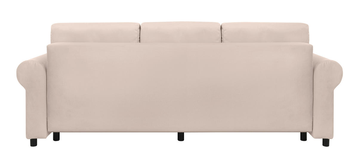 SCHLAFSOFA in Beige  - Beige/Buchefarben, Design, Holz/Textil (240/94/98cm) - MID.YOU