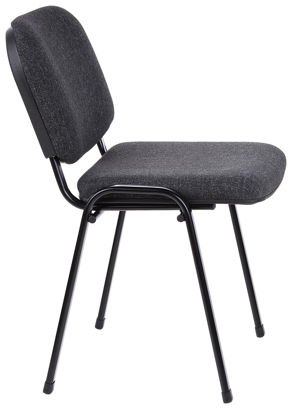 BESUCHERSTUHL Anthrazit, Schwarz  - Anthrazit/Schwarz, Basics, Textil/Metall (58/84/41cm) - MID.YOU