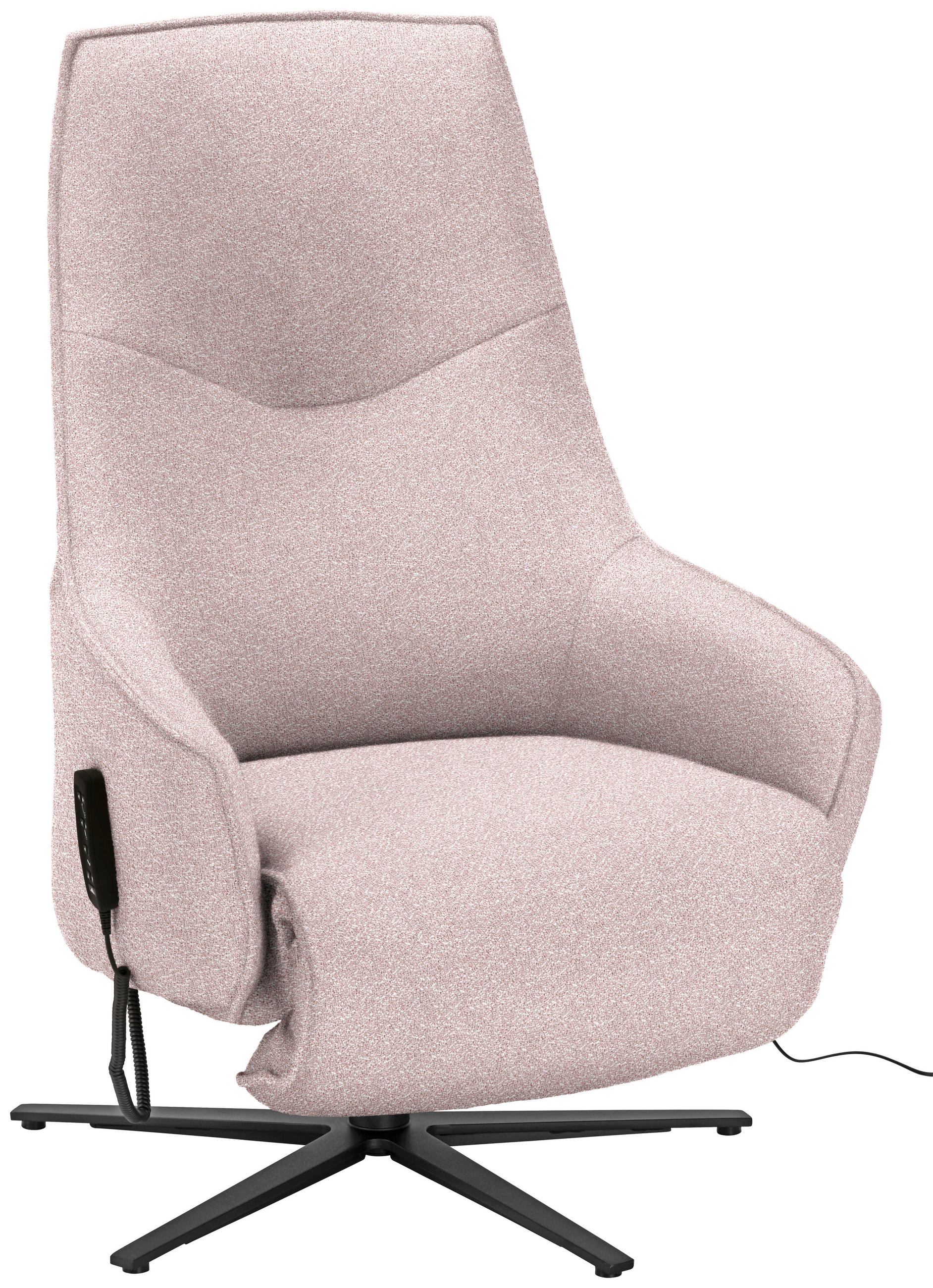 RELAXSESSEL in Textil Rosa  - Anthrazit/Rosa, Design, Textil/Metall (70/112/85cm) - Himolla