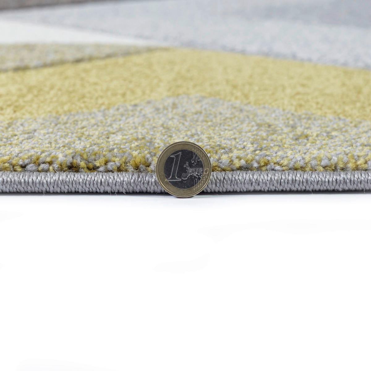 WEBTEPPICH 120/170 cm AURORA Grau, Dunkelgelb  - Dunkelgelb/Grau, KONVENTIONELL, Textil (120/170cm)