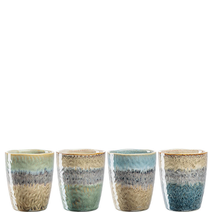 TASSENSET 4-teilig  - Blau/Anthrazit, LIFESTYLE, Keramik (8,20/10,00/8,20cm) - Leonardo