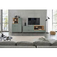 HIGHBOARD Eichefarben, Salbeigrün  95,3/146,2/37 cm  - Eichefarben/Salbeigrün, MODERN, Holzwerkstoff/Metall (95,3/146,2/37cm) - Carryhome