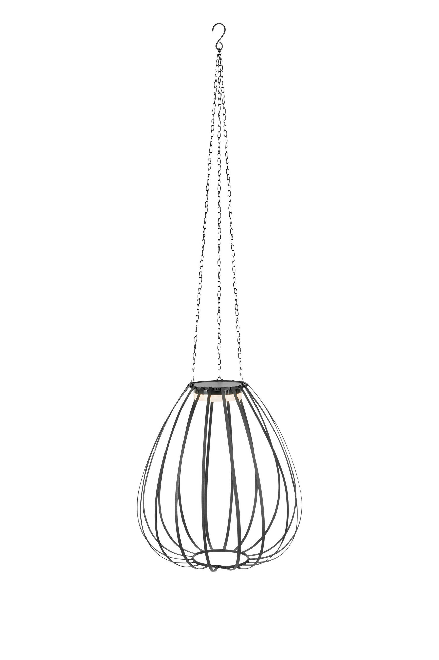 SOLCELLSLAMPA - svart, Basics, metall/plast (42/45/42cm) - Markslöjd