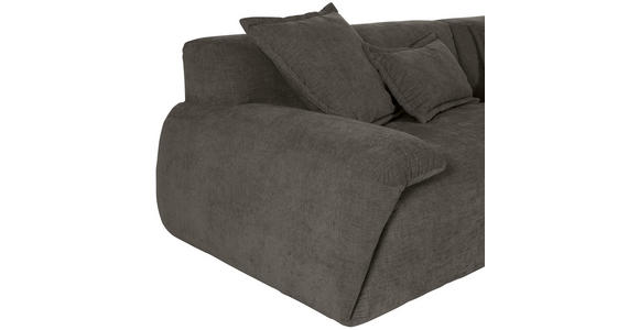 ECKSOFA Dunkelgrau Flachgewebe  - Dunkelgrau/Schwarz, KONVENTIONELL, Kunststoff/Textil (274/174cm) - Carryhome