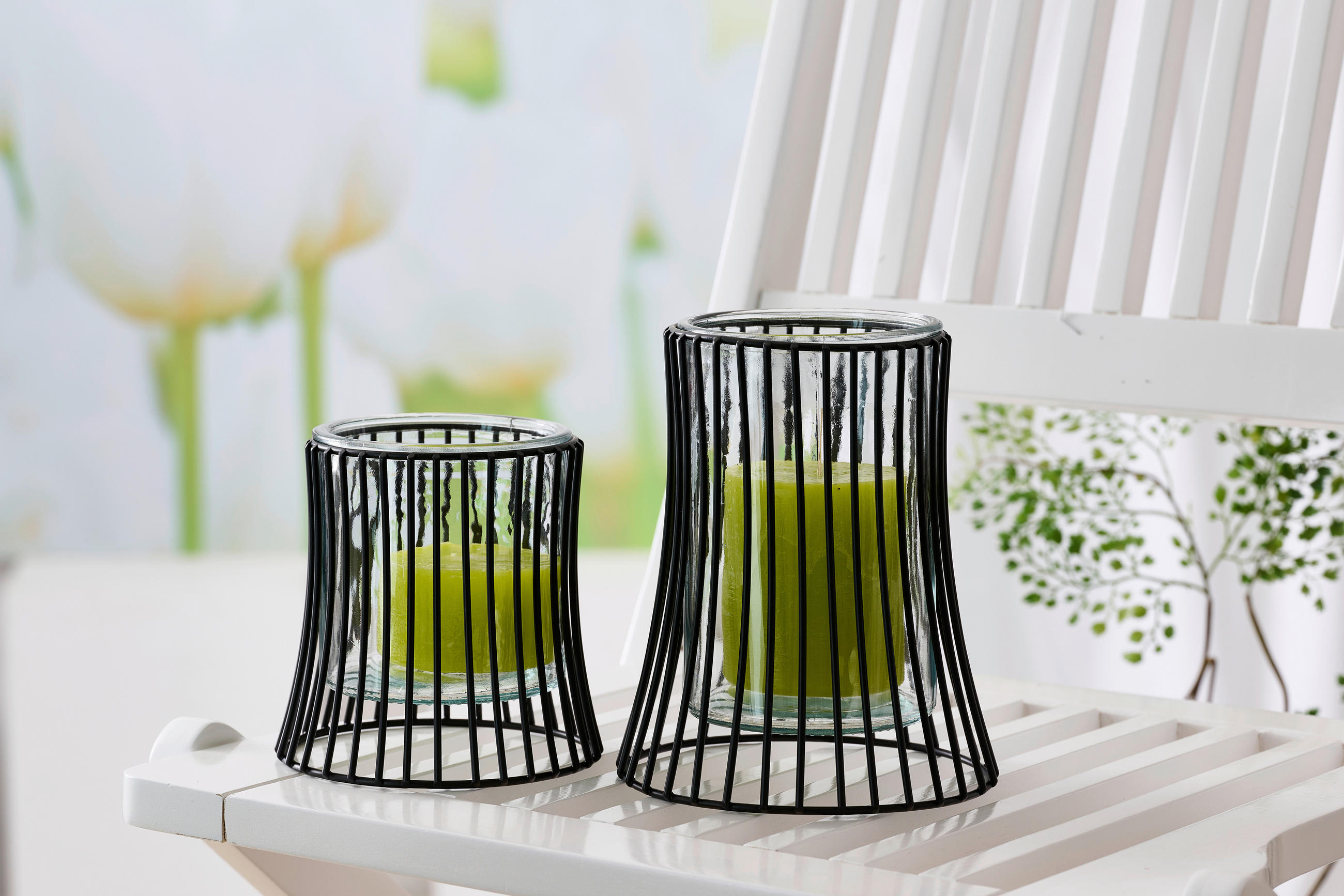 WINDLICHT Klar, Schwarz  - Klar/Schwarz, Basics, Glas/Metall (14,5/14,5/17cm) - Ritzenhoff Breker
