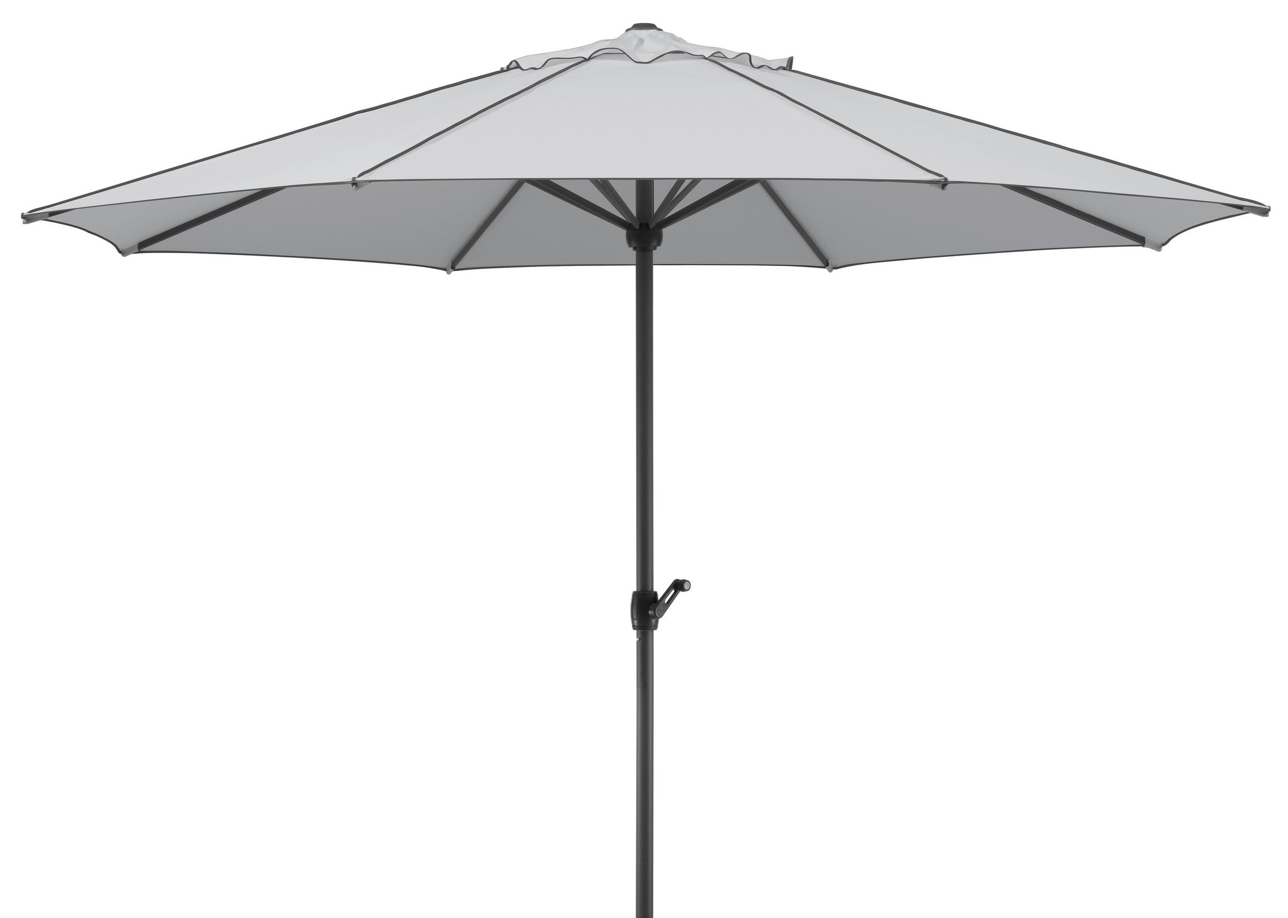 SONNENSCHIRM 350 cm Silberfarben  - Anthrazit/Silberfarben, Basics, Textil/Metall (350/275/350cm) - Schneider