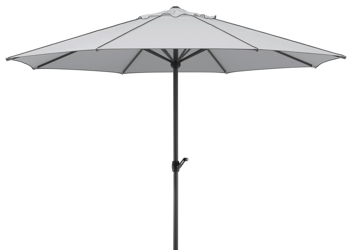 SONNENSCHIRM 350 cm Silberfarben  - Anthrazit/Silberfarben, Basics, Textil/Metall (350/275/350cm) - Schneider