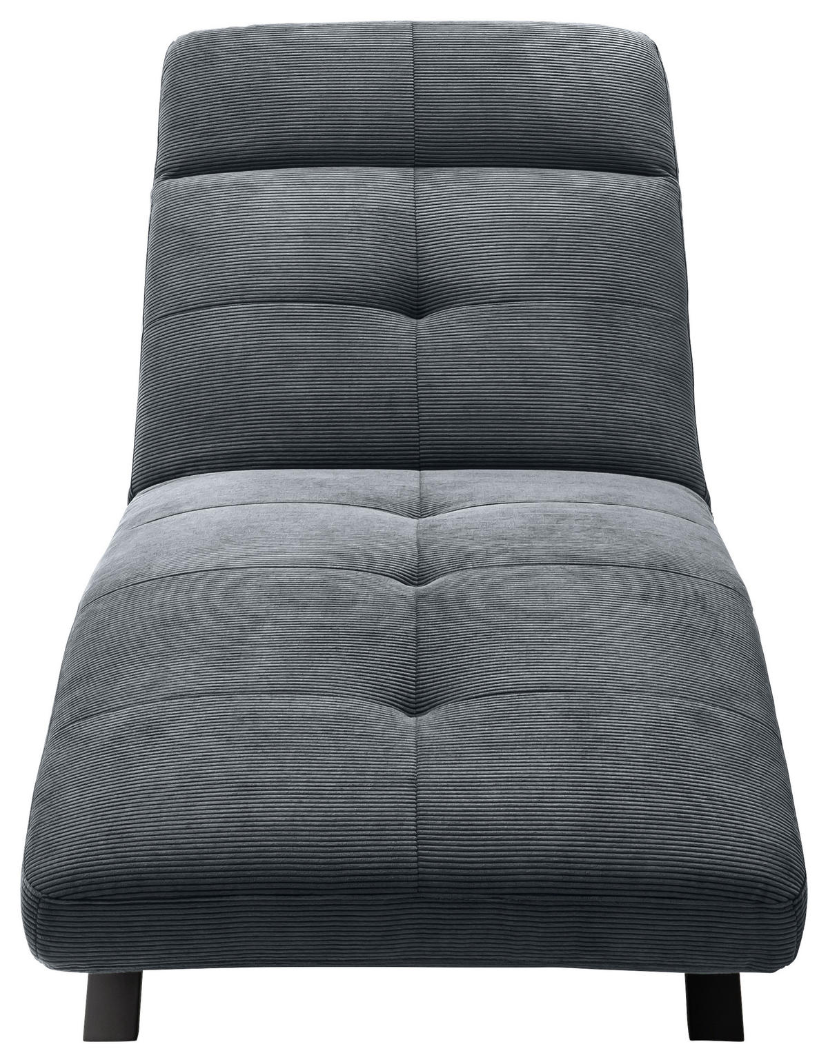 RELAXLIEGE in Cord Anthrazit  - Anthrazit/Schwarz, Design, Textil/Metall (80/54-113/158-198cm) - Pure Home Lifestyle