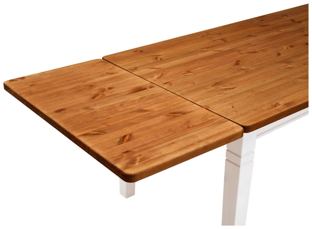 ESSTISCH in Holz 120/78/78 cm  - Bernsteinfarben/Weiß, ROMANTIK / LANDHAUS, Holz (120/78/78cm) - Boxxx