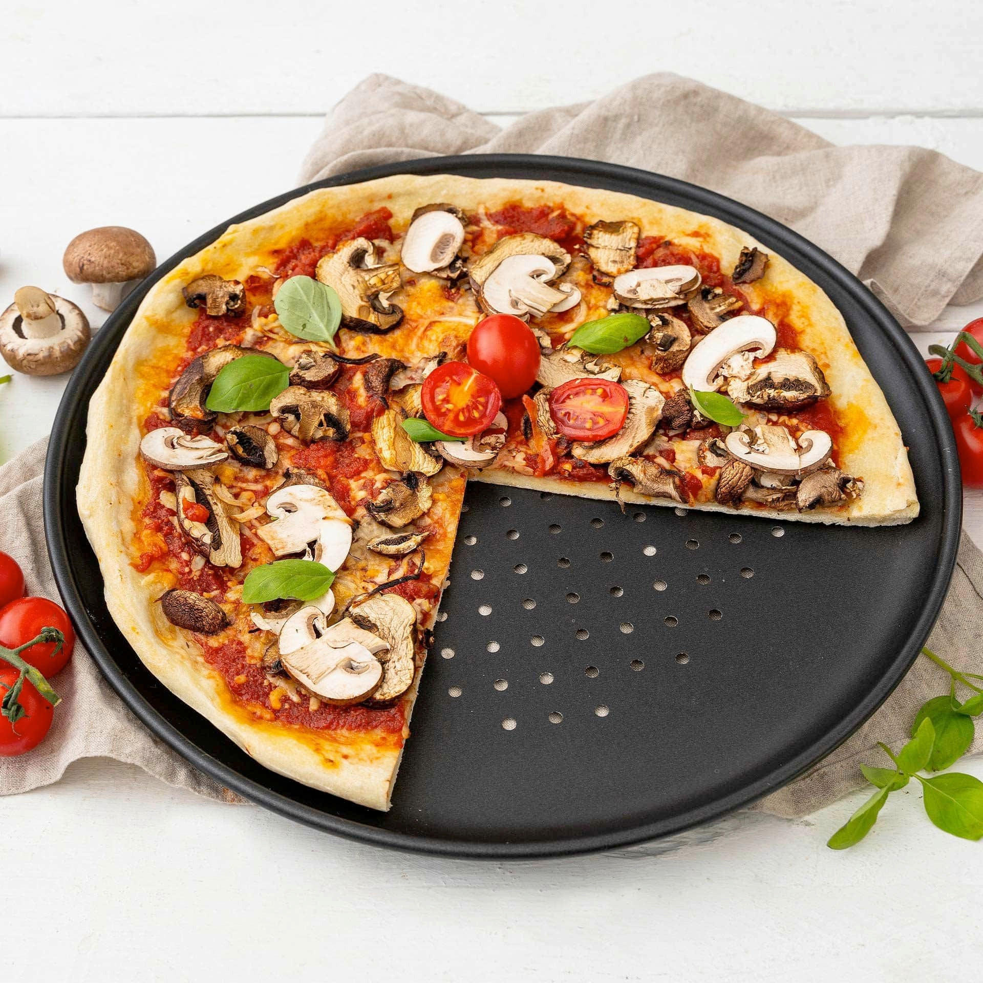 PIZZABLECH - Schwarz, Basics, Metall (32cm) - Zenker