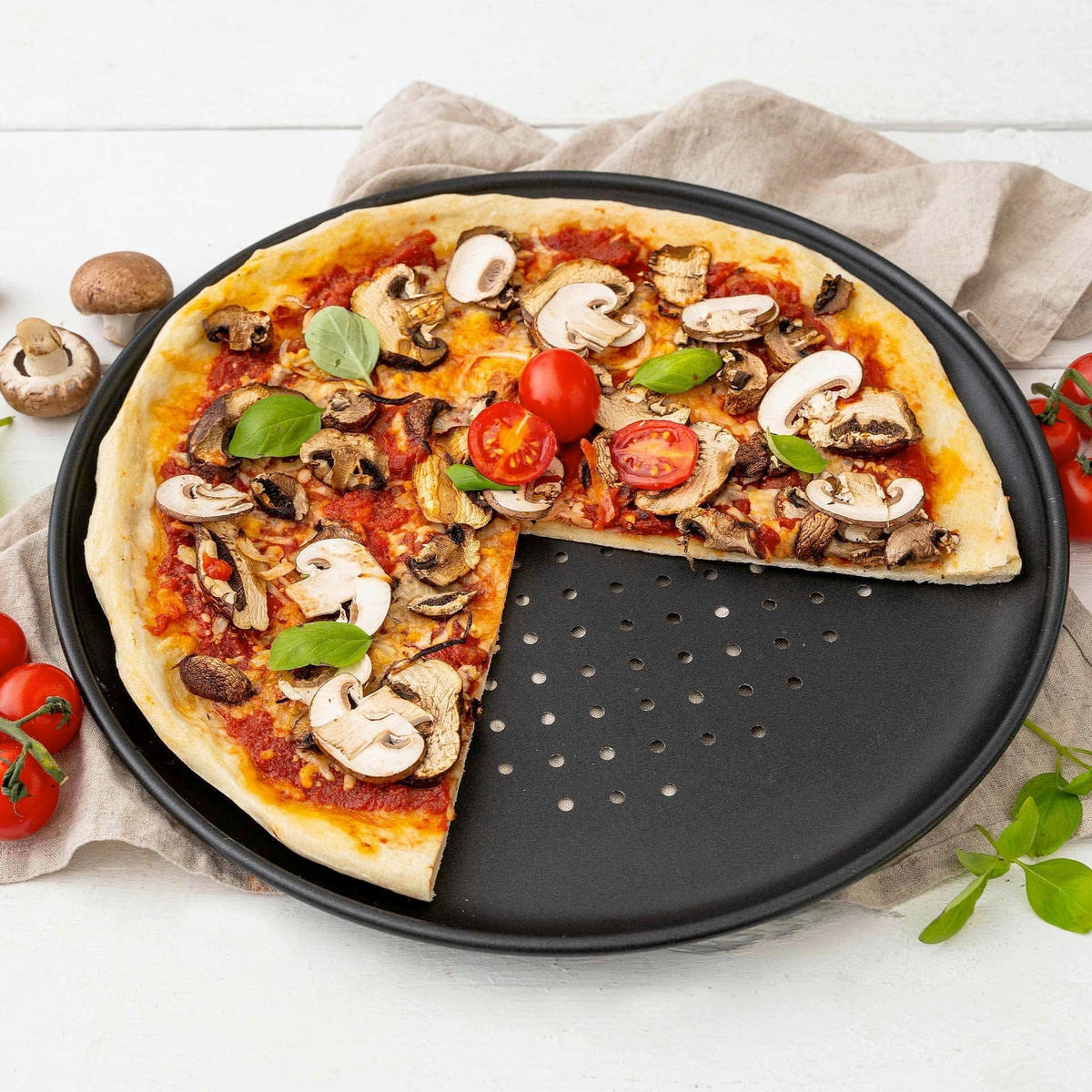 PIZZABLECH - Schwarz, Basics, Metall (32cm) - Zenker