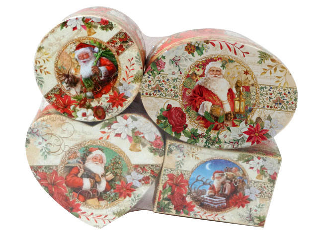 DEKOBOX - Rot/Weiß, LIFESTYLE, Karton/Papier (23/18/6,5cm) - X-Mas