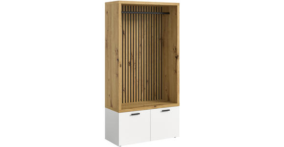 GARDEROBE  in 106/200/47 cm  - Weiß/Eiche Artisan, MODERN, Holzwerkstoff (106/200/47cm) - Voleo