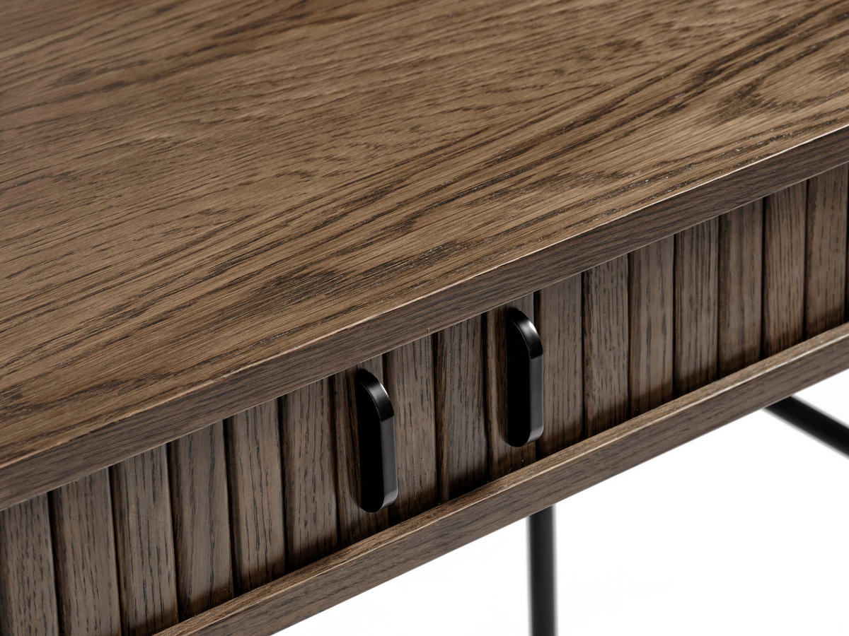SCHREIBTISCH 120/60/75 cm  in Eichefarben, Dunkelbraun  - Eichefarben/Dunkelbraun, Trend, Holzwerkstoff/Metall (120/60/75cm) - Xora