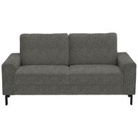 2-SITZER-SOFA in Flachgewebe Graubraun  - Graubraun/Schwarz, Design, Textil/Metall (178/86/97cm) - Hom`in