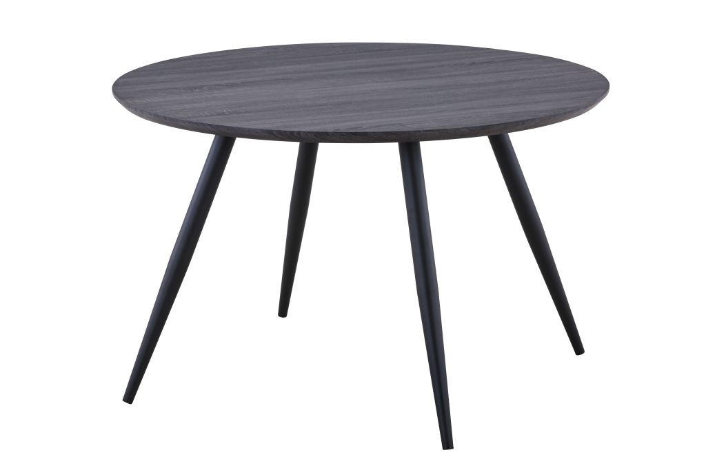 JÍDELNÍ STŮL, černá, barvy vlašských ořechů, 120/75/120 cm - černá/barvy vlašských ořechů, Design, kov/kompozitní dřevo (120/75/120cm) - Carryhome