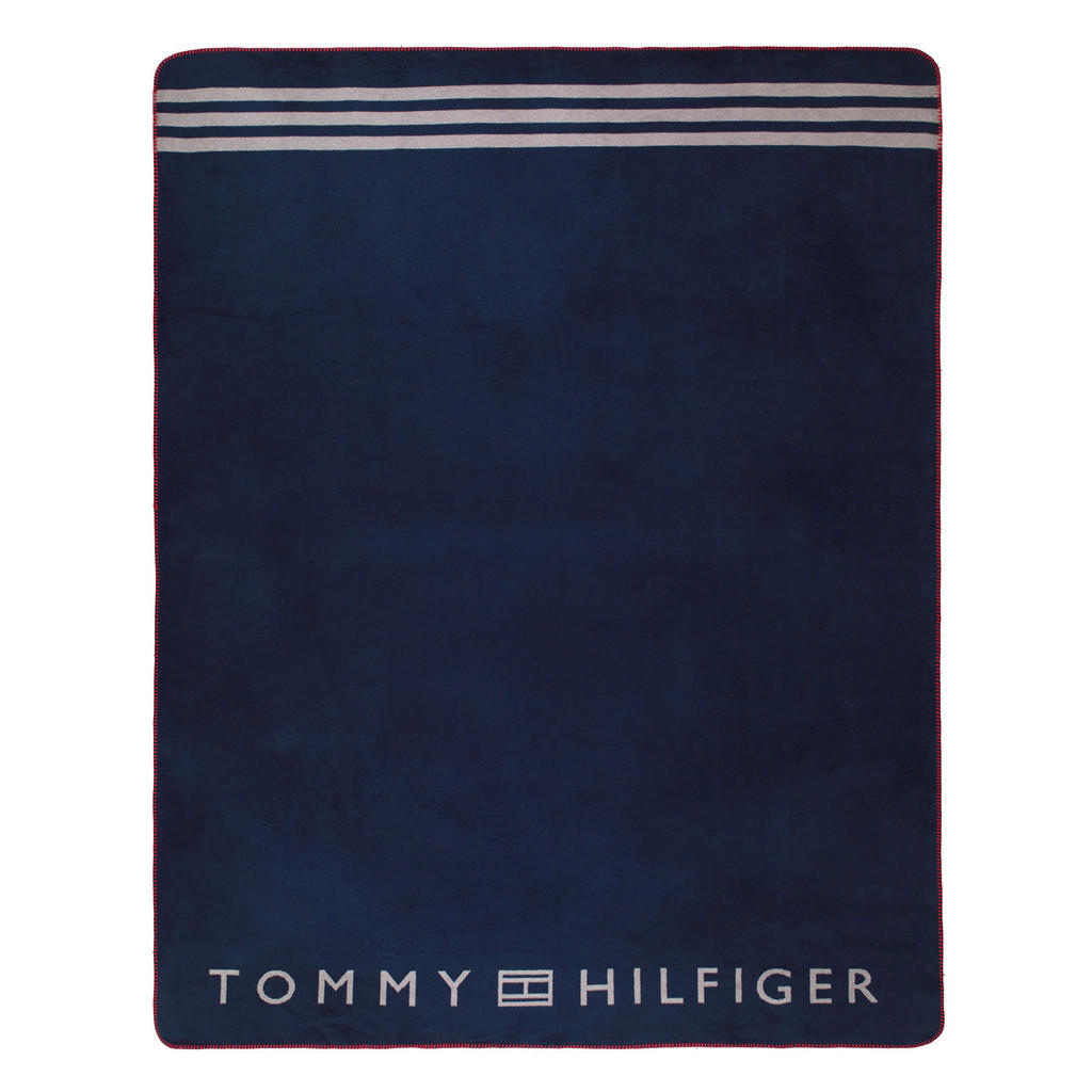 Tommy Hilfiger DEKA, bavlna, 150/200 cm - sivá, modrá