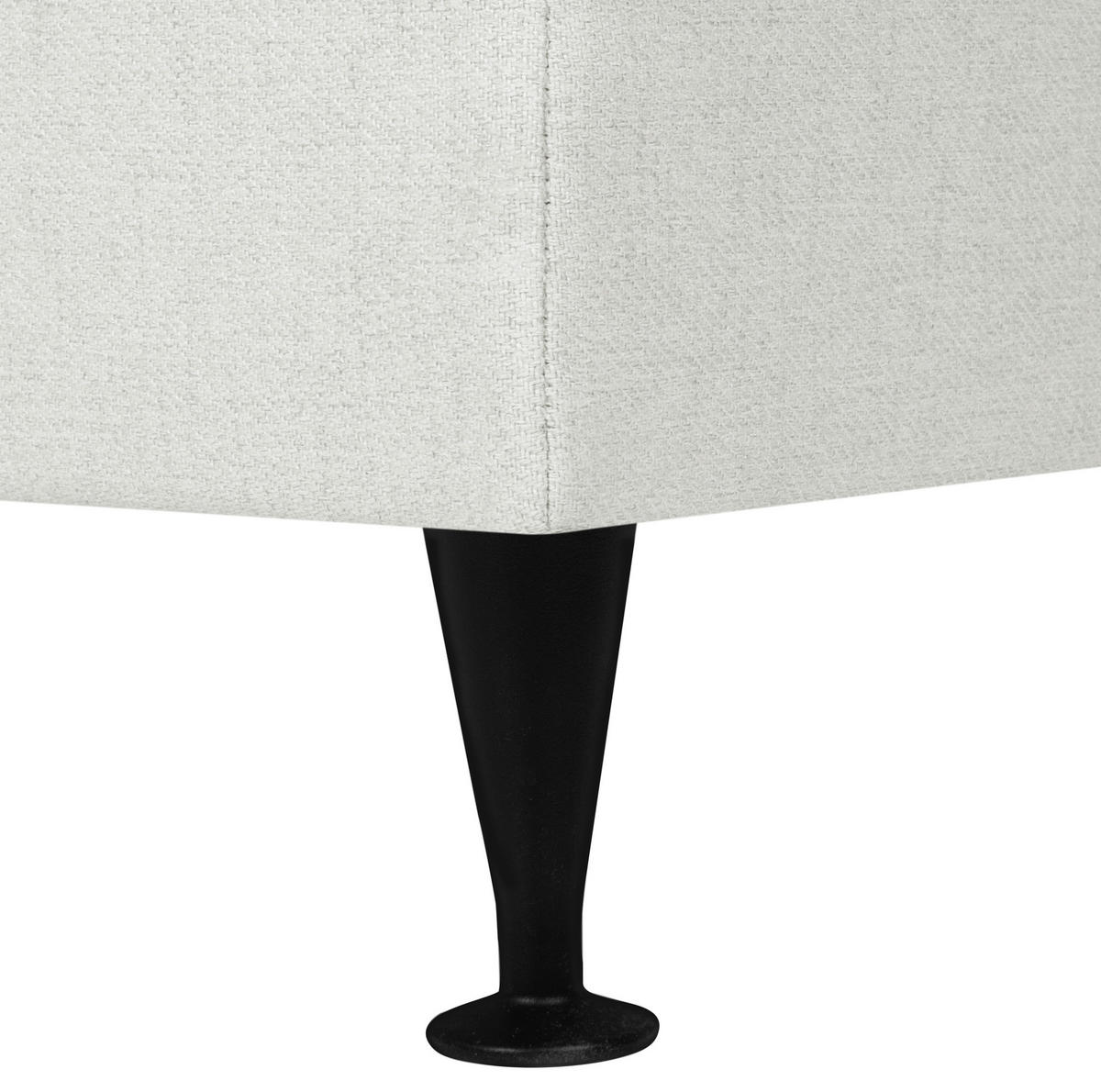 BOXSPRING-ÁGY 140/200 cm  krémszínű  - krémszínű/fekete, Modern, textil (140/200cm) - MID.YOU