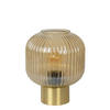 TISCHLEUCHTE MALOTO 20/24.5 cm   - Messingfarben/Bernsteinfarben, KONVENTIONELL, Glas/Metall (20/24.5cm) - Lucide