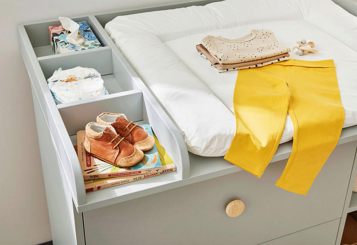 BABYZIMMER DUSK  - Eichefarben/Weiß, Basics, Holzwerkstoff - Pinolino