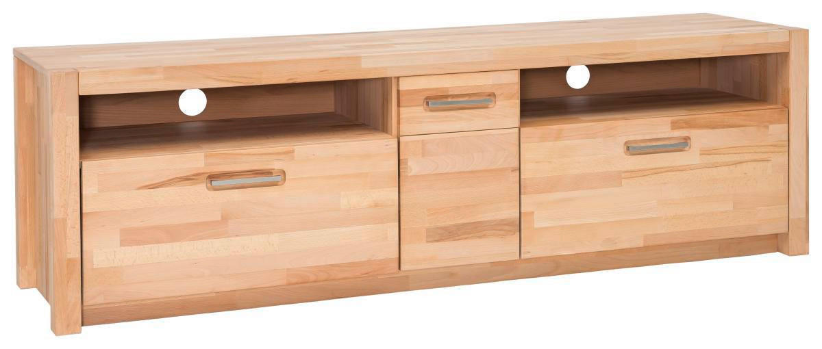 TV-ELEMENT  in 185/58/50 cm  - Buchefarben/Alufarben, Design, Holz/Metall (185/58/50cm) - MID.YOU