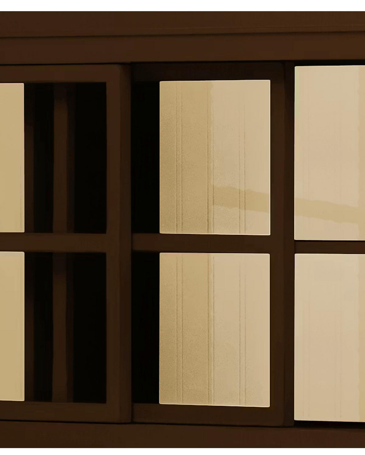 HIGHBOARD UrbanClass  in 190,5/219,5/49 cm  - Nussbaumfarben/Creme, LIFESTYLE, Glas/Holz (190,5/219,5/49cm) - Livetastic