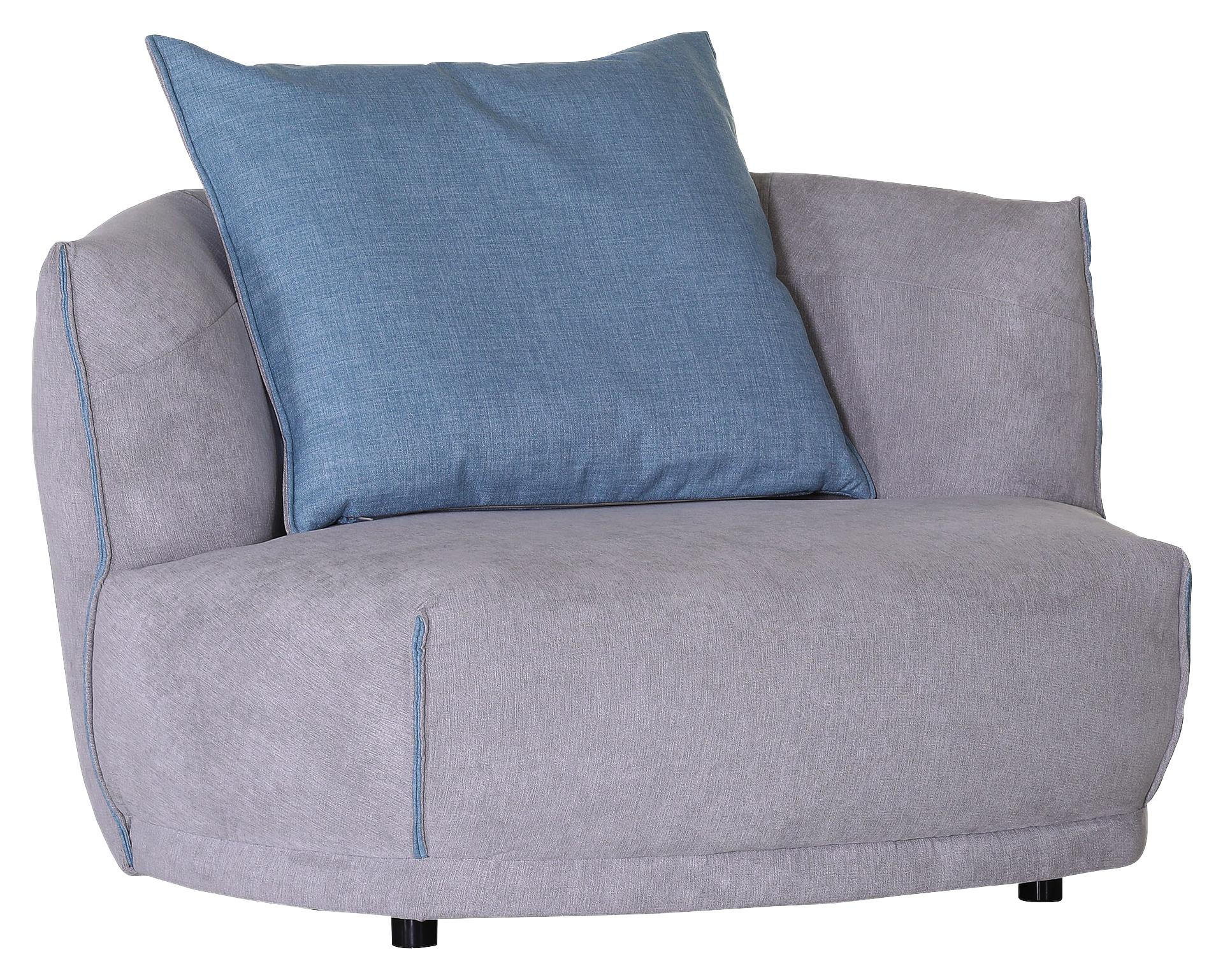 Designsessel in Textil Grau