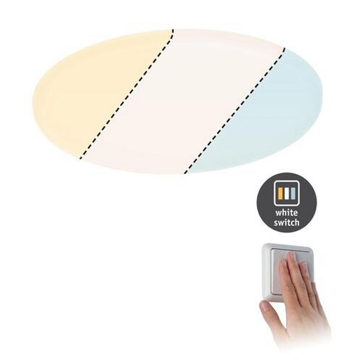 LED-PANEEL 21,5 cm  - Weiß, Basics, Kunststoff (21,5cm) - Paulmann