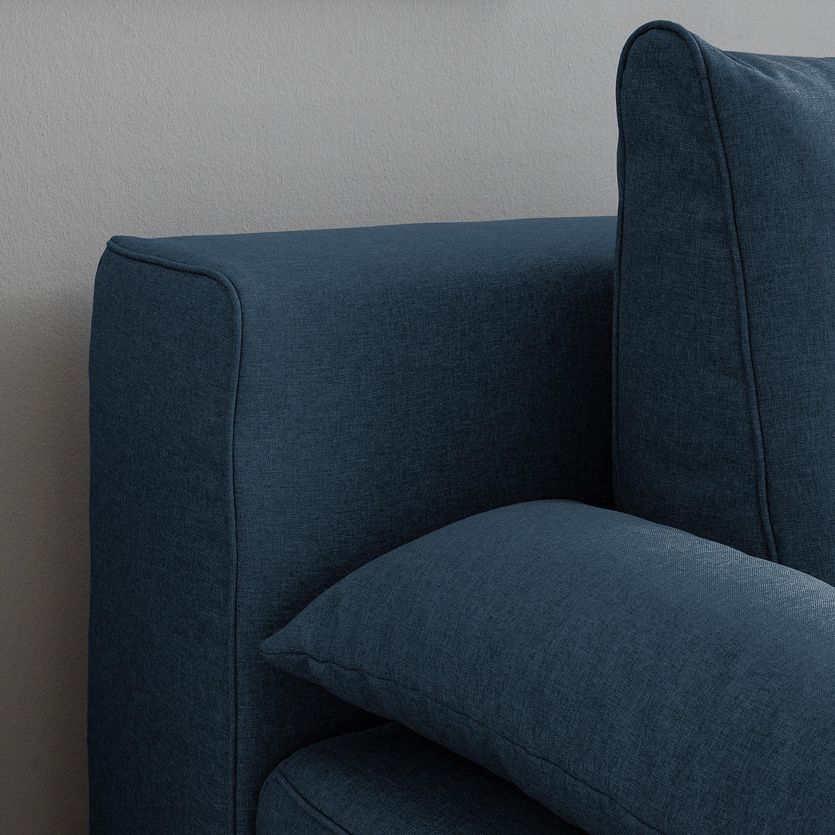 SCHLAFSOFA in Webstoff Dunkelblau  - Dunkelbraun/Dunkelblau, Design, Holz/Textil (202/85/110cm) - MID.YOU