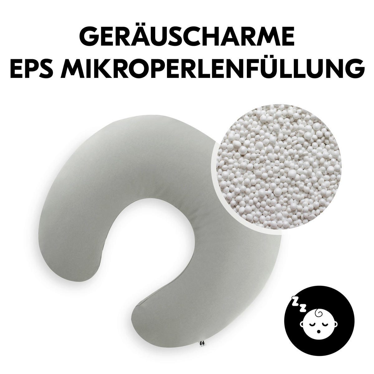 STILLKISSEN Nurse N Feed   - Grau, Basics, Textil (25/80/140cm) - Hauck