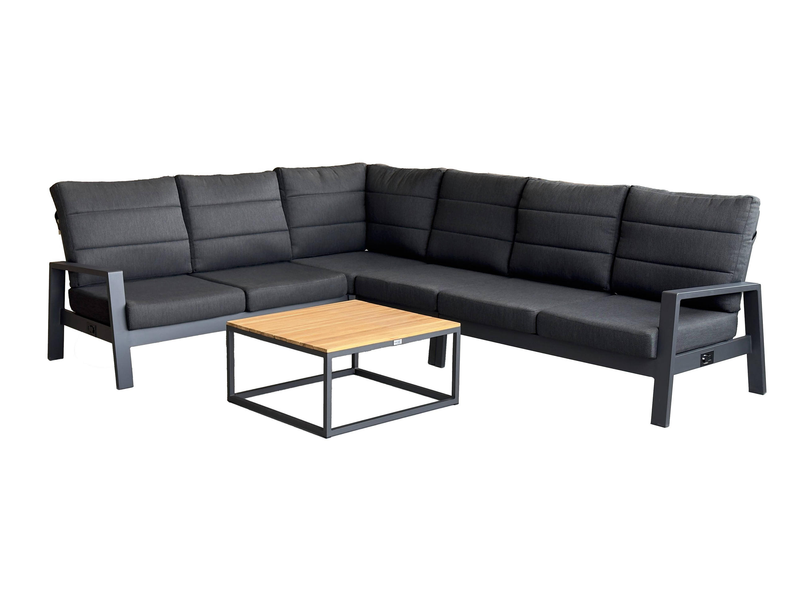 LOUNGEGARNITUR  - Dunkelgrau, Modern, Holz/Metall (236/236cm) - Tierra Outdoor
