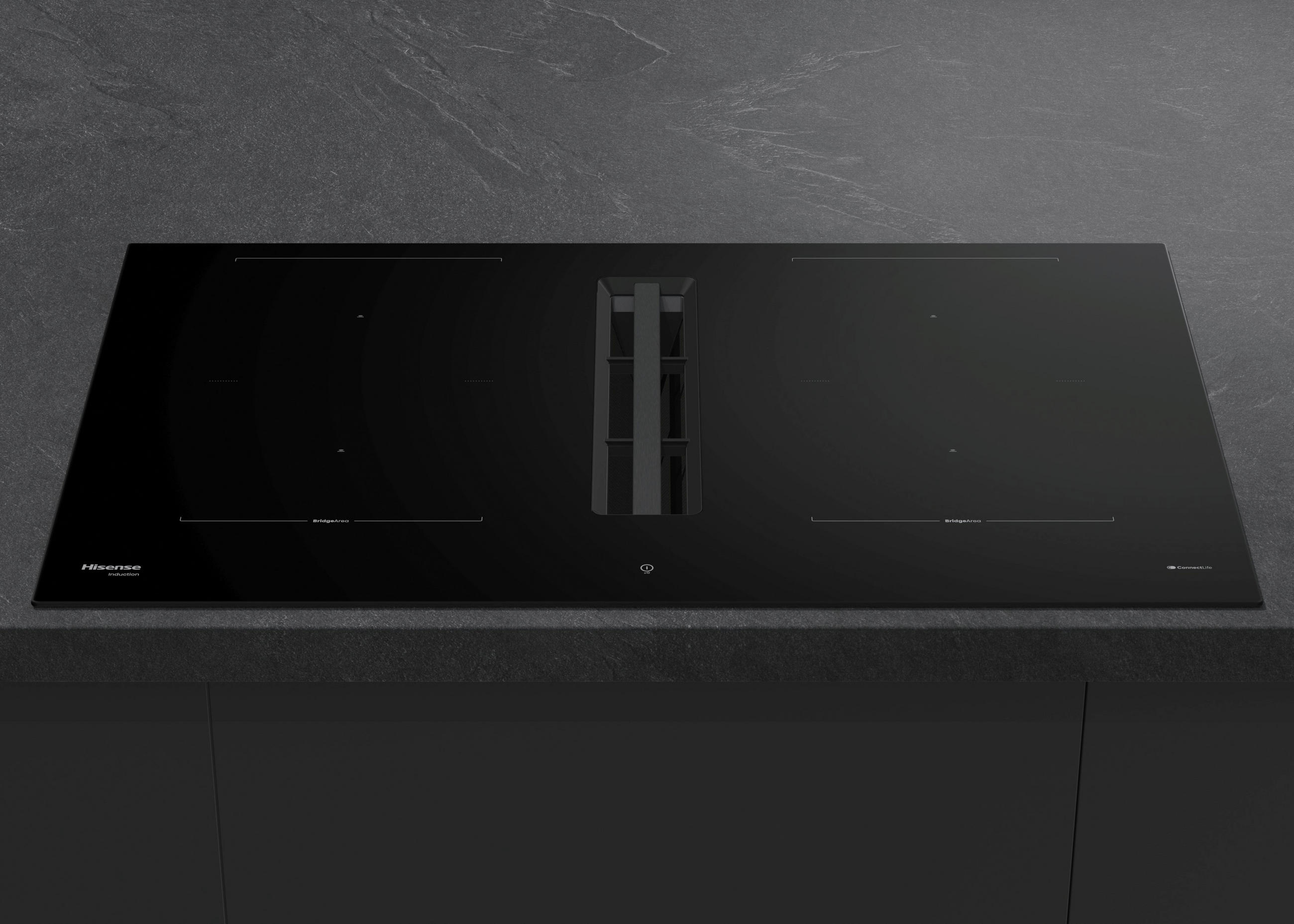 KOCHFELD-DUNSTABZUG-KOMBI HEH8443BSCWF  - Schwarz, Basics, Glas/Metall (83/23,3/52cm) - Hisense