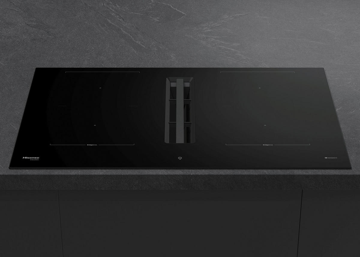 KOCHFELD-DUNSTABZUG-KOMBI HEH8443BSCWF  - Schwarz, Basics, Glas/Metall (83/23,3/52cm) - Hisense