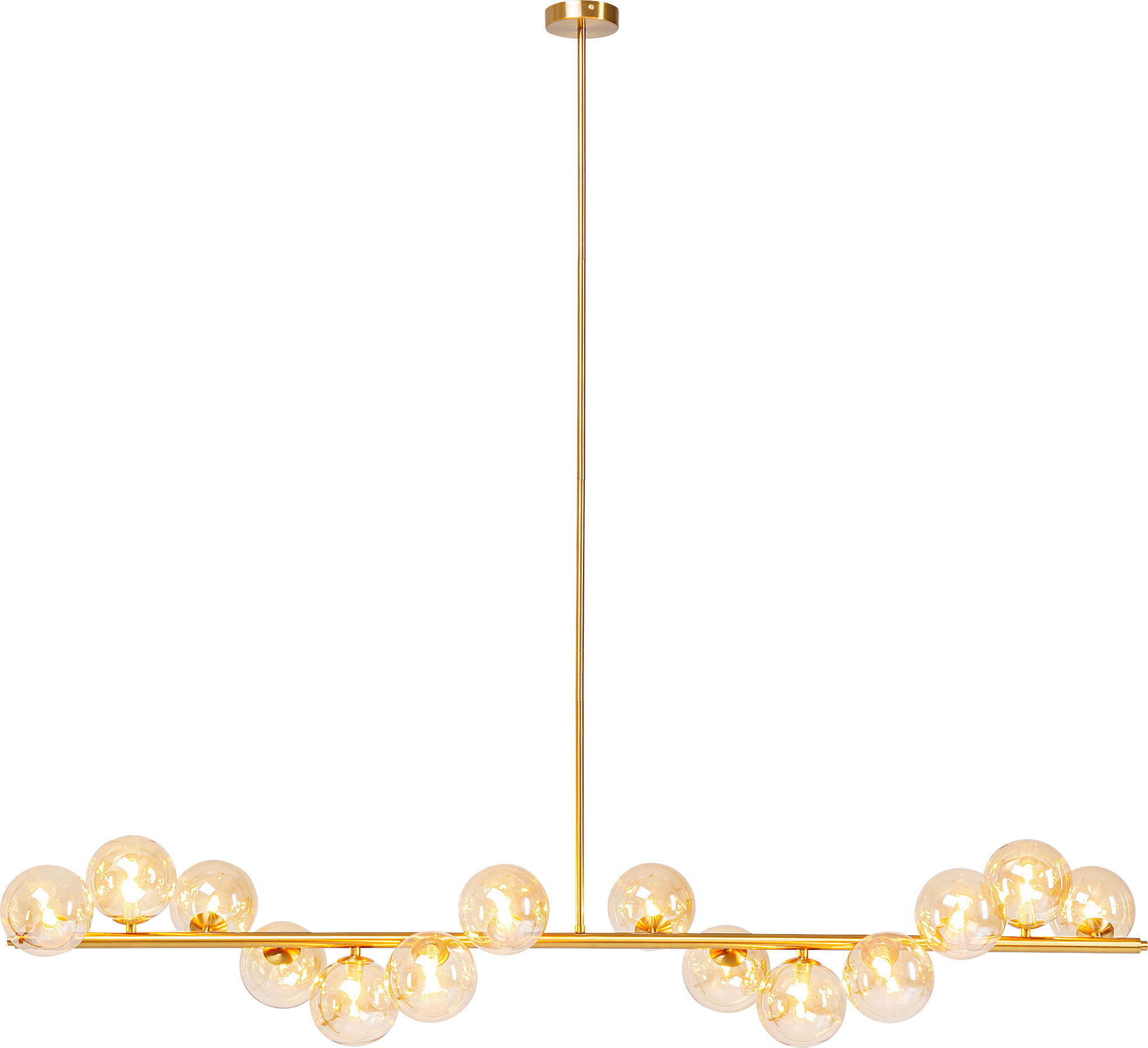 HÄNGELEUCHTE SCALA BALLS   - Champagner/Goldfarben, Design, Glas/Metall (155/135/28cm) - Kare-Design