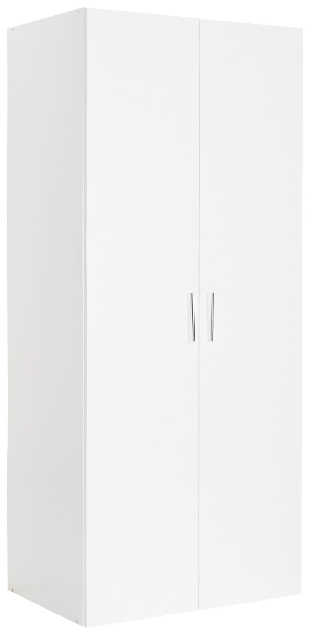 GARDEROBENSCHRANK in 80/185/54 cm - Chromfarben/Weiß, Design, Holzwerkstoff/Kunststoff (80/185/54cm) - Xora