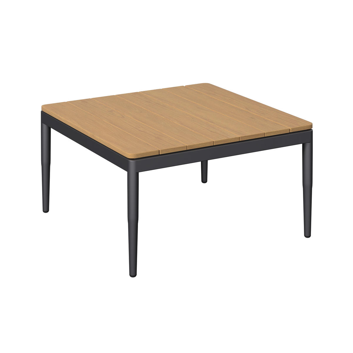 LOUNGEGARNITUR 4-teilig   Eisen  - Dunkelgrau/Naturfarben, MODERN, Kunststoff/Textil - Ambia Garden