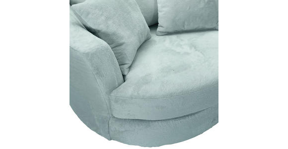 SESSEL in Plüsch Mintgrün  - Schwarz/Mintgrün, KONVENTIONELL, Textil/Metall (115/72/115cm) - Carryhome