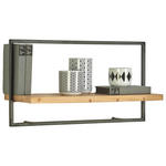 WANDREGAL 65/35/25 cm  - Schwarz/Akaziefarben, Trend, Holz/Metall (65/35/25cm) - Landscape