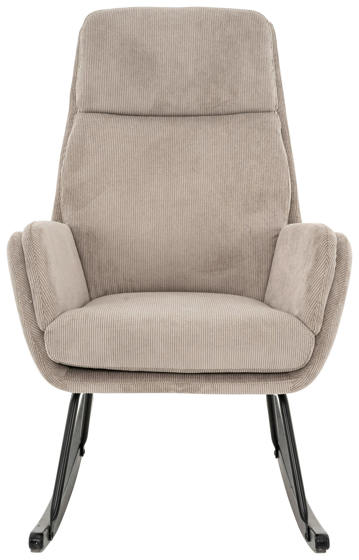 SCHAUKELSESSEL in Cord Schwarz, Hellgrau  - Hellgrau/Schwarz, Design, Holz/Textil (70/105/87cm) - Livetastic