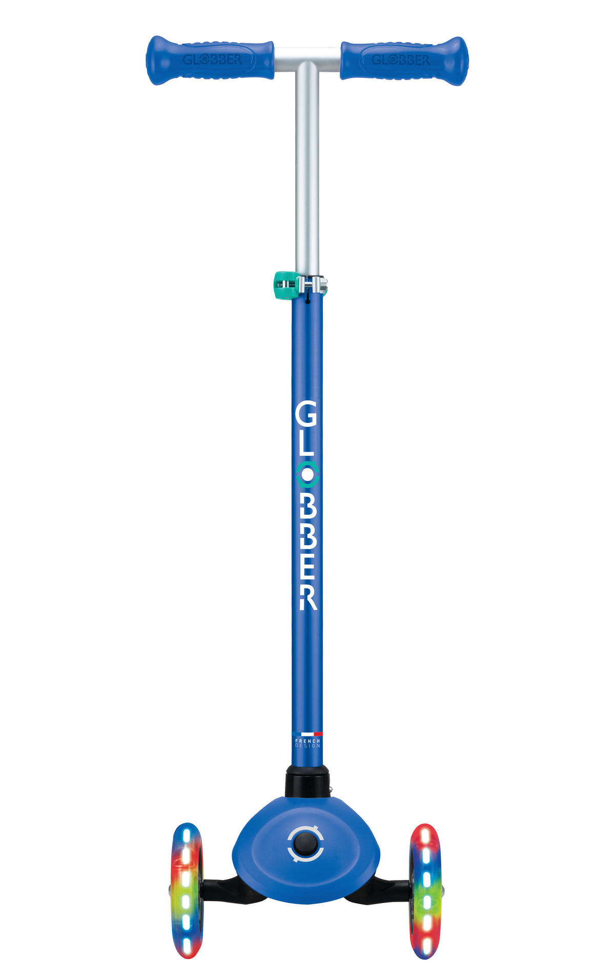 KINDERSCOOTER PRIMO PLUS LIGHTS  - Dunkelblau, Basics, Kunststoff (57.5/28/82,5cm) - GLOBBER
