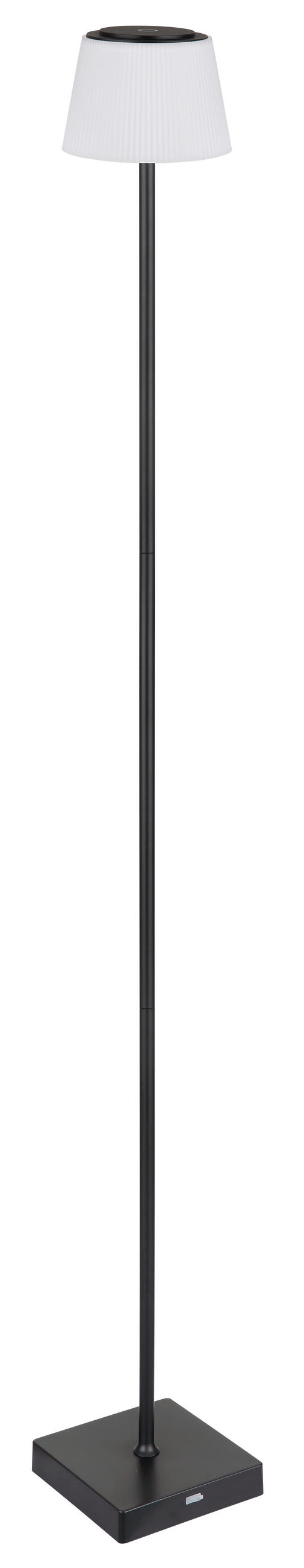 AKKU-STEHLEUCHTE - Weiss/Schwarz, Design, Kunststoff/Metall (14/14/120cm) - Globo
