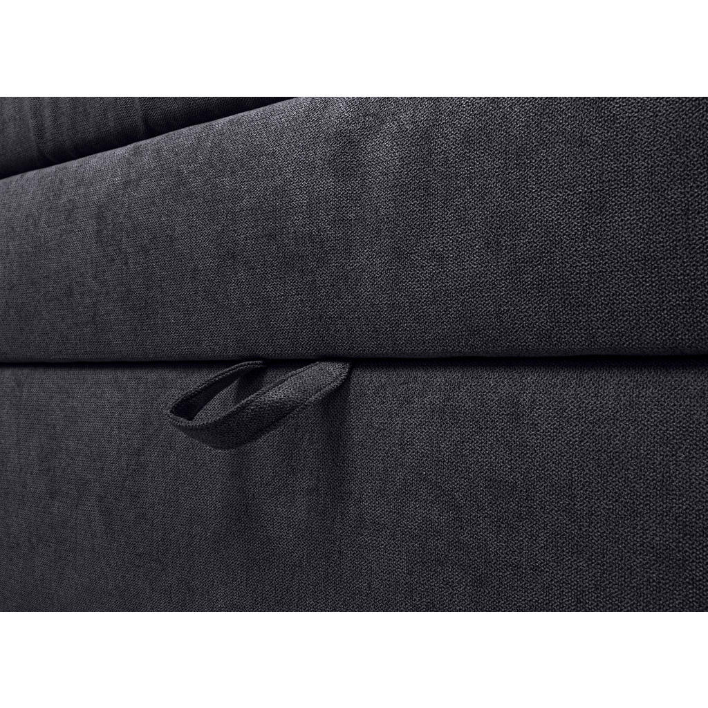 Thumbnail - Boxxx Boxspringbett, Dunkelgrau, Textil, H3, Höhe ca. 19 cm, 140x200 cm, Topper durchgehend, in verschiedenen Größen erh...