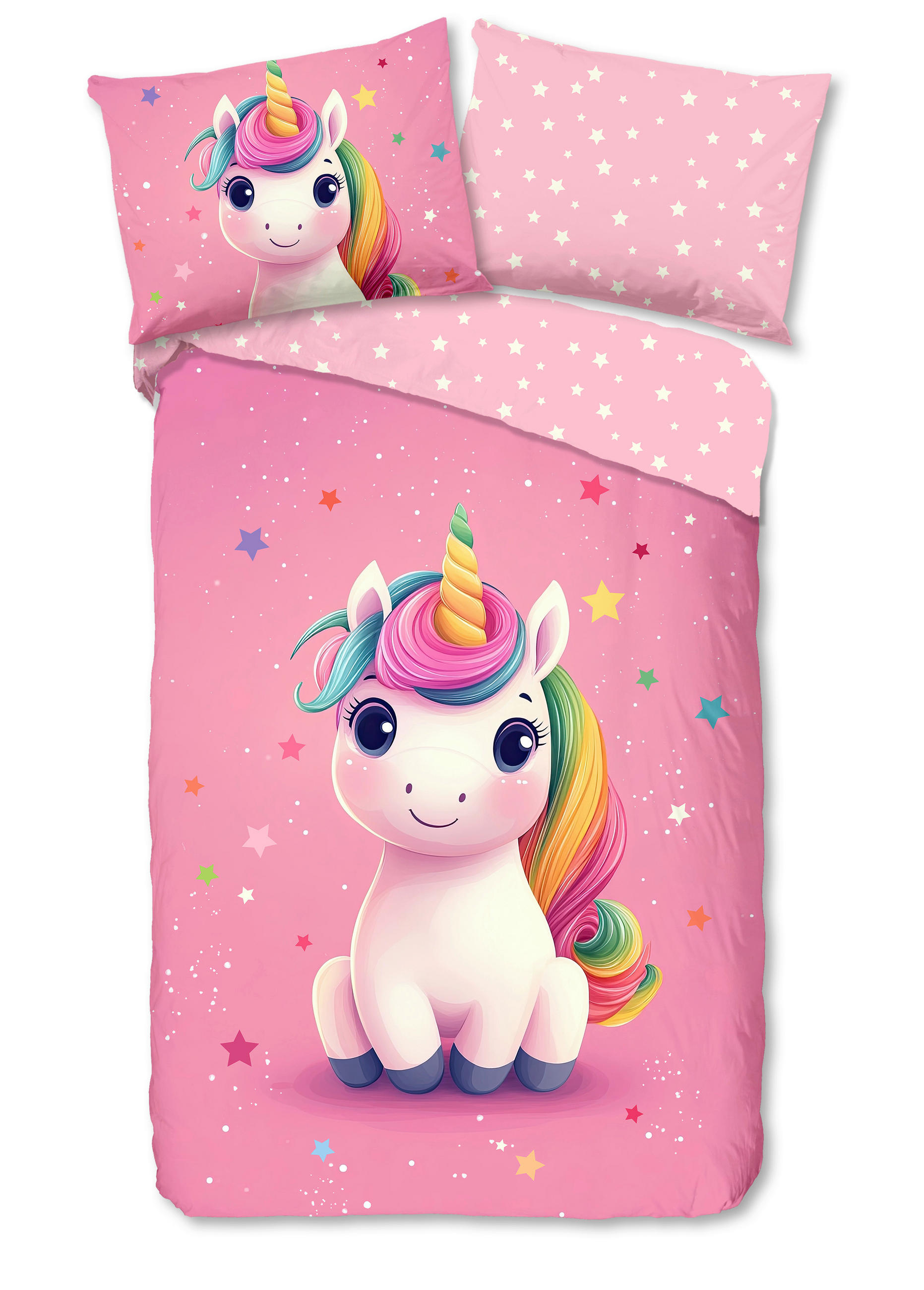 WENDEBETTWÄSCHE 2-teilig Good Morning Flanell 140/200 cm  - Multicolor/Rosa, Basics, Textil (140/200cm)