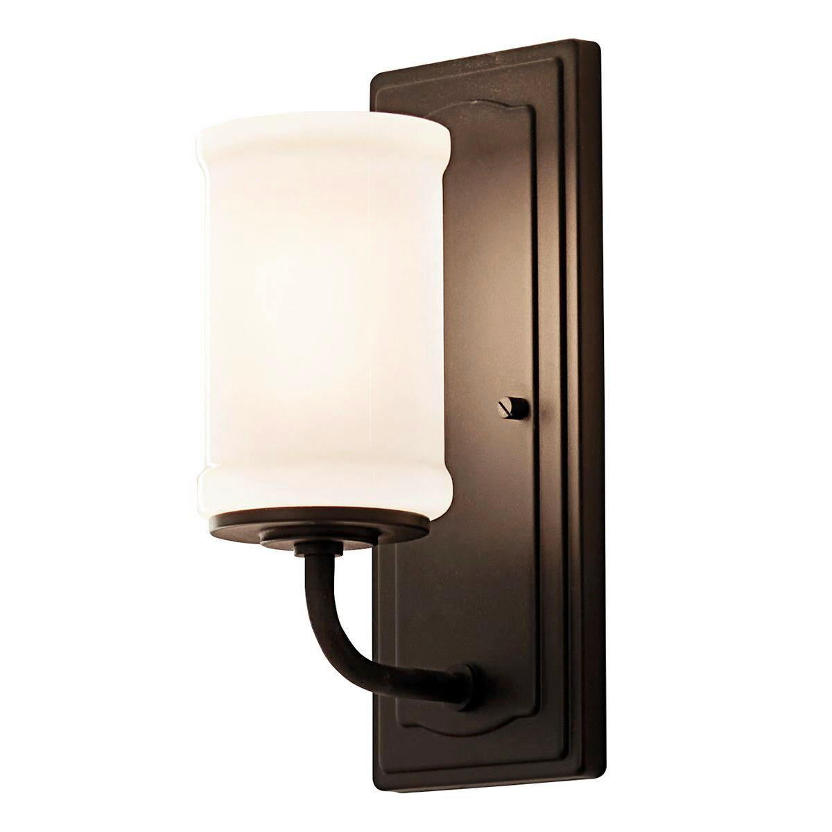 WANDLEUCHTE Kichler 30,5/12,7/15,9 cm  - Schwarz, KONVENTIONELL, Glas/Metall (30,5/12,7/15,9cm) - Elstead Lighting