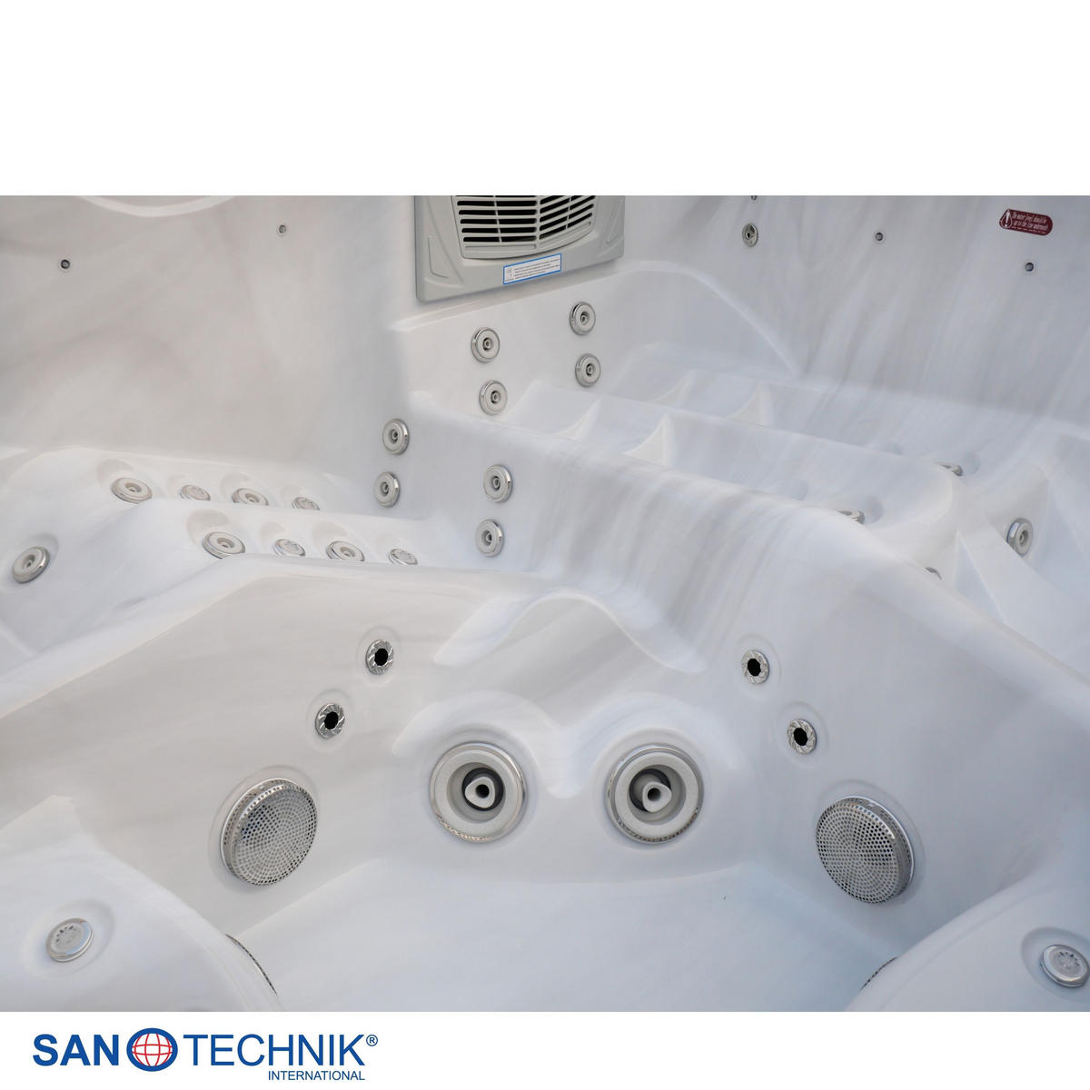WHIRLPOOL Lucca  - Grauweiß, KONVENTIONELL, Kunststoff (220/220/95cm) - Sanotechnik