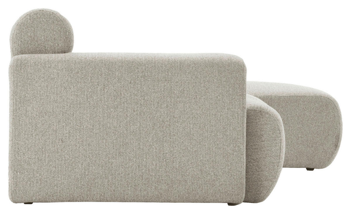 ECKSOFA Taupe Leinenoptik  - Taupe, Design, Holz/Textil (260/68/156cm) - P & B