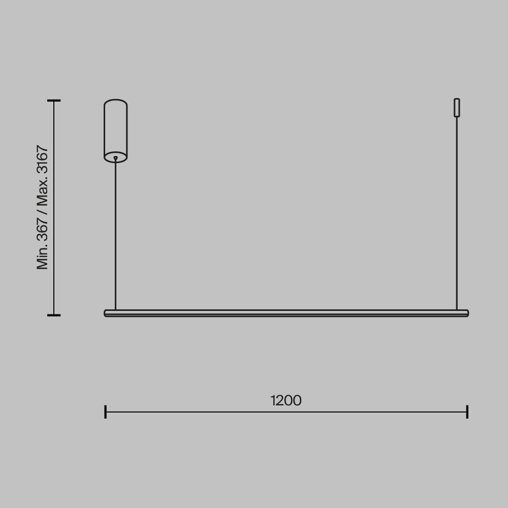 PENDELLEUCHTE 120/17/26,7 cm - Schwarz, Basics, Metall (120/17/26,7cm) - MAYTONI